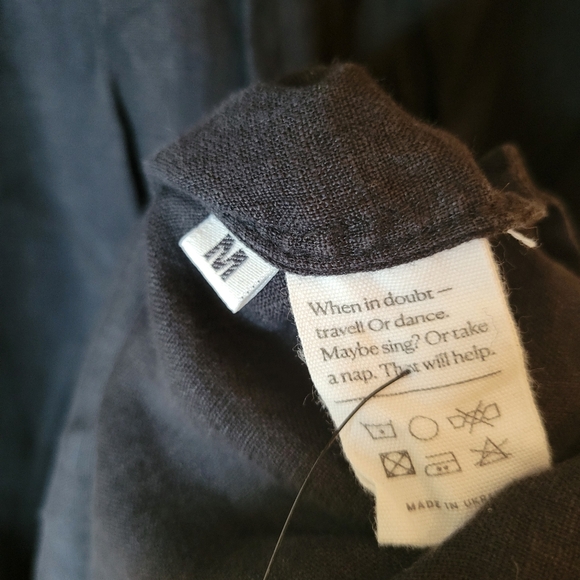 Sleeper Atlanta dress in Black with puffed sleeves and smocked bodice, sz m - Picture 13 of 13